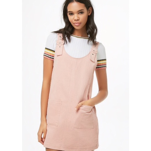 Dresses & Skirts - BOGOFREE!! Pink Buckle Overall Dress with Pockets